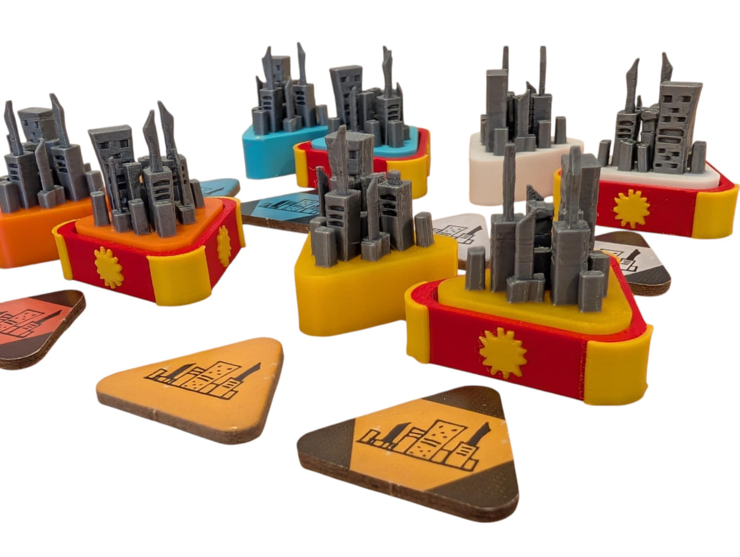 Arcs Board Game Upgrade - Arcs Cities and Space Port and Damage Tokens Upgrade