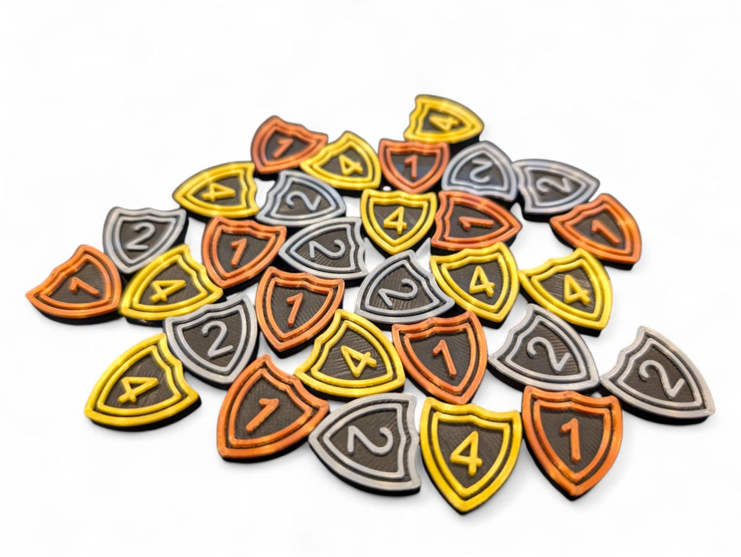 Spirit Island Defense Token Upgrade – 1, 2, 4 Values