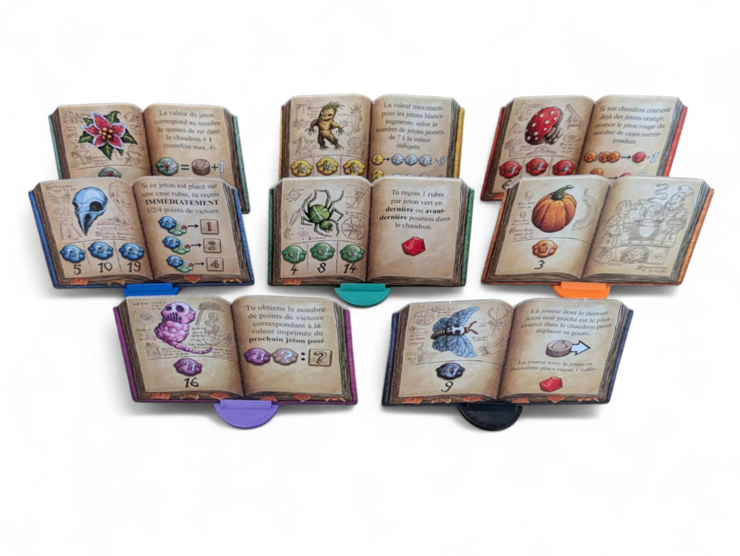 The Quacks of Quedlinburg Ingredient Book Holders (Set of 7 or 8) – Compatible with all Quacks of Quedlinburg Editions