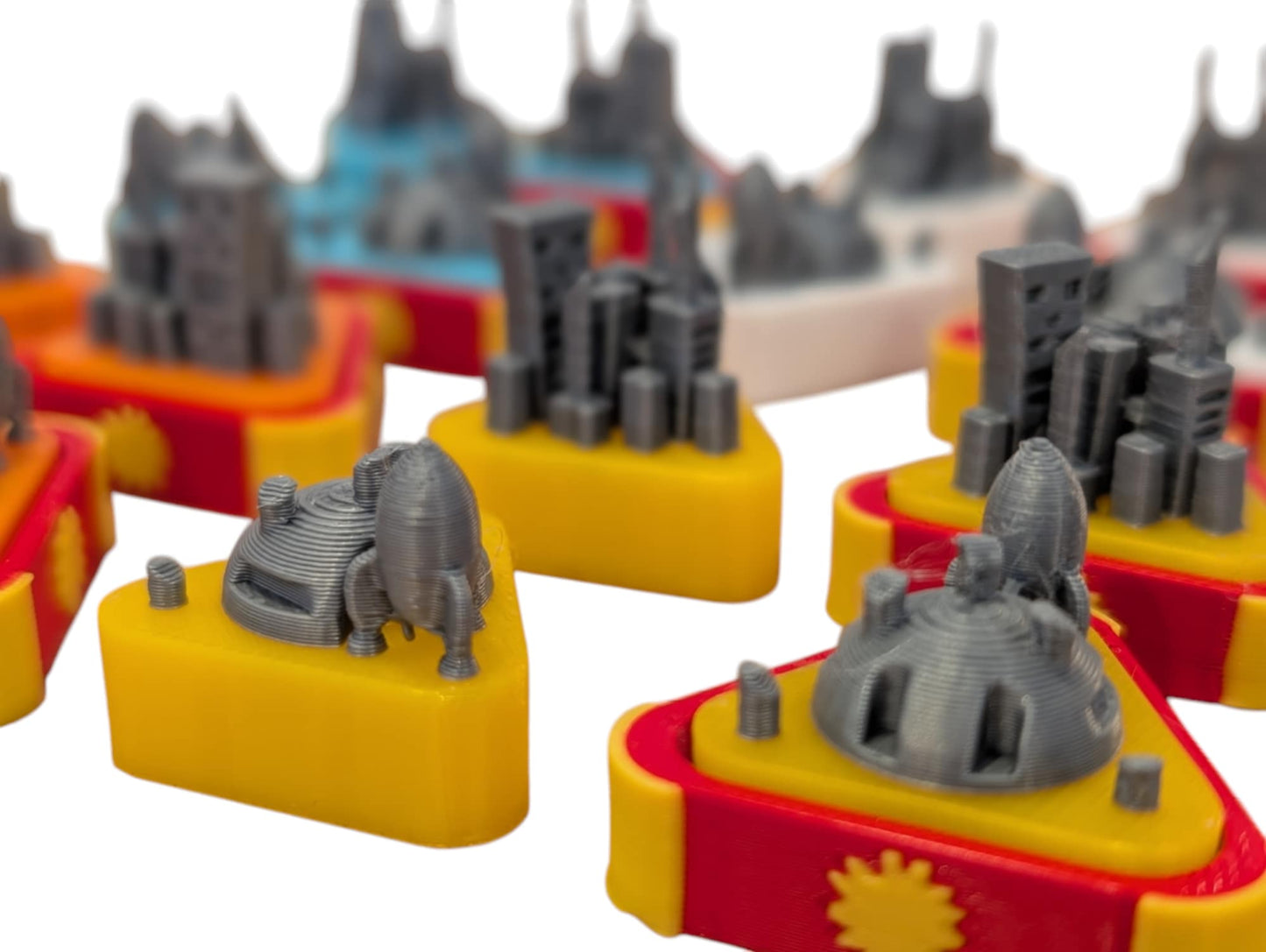 Arcs Board Game Upgrade - Arcs Cities and Space Port and Damage Tokens Upgrade