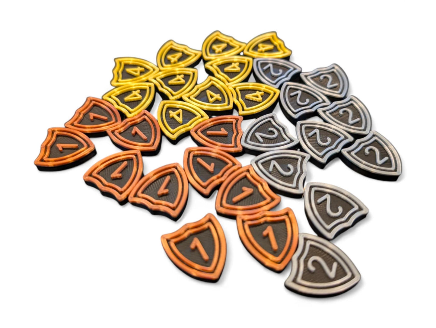 Spirit Island Defense Token Upgrade – 1, 2, 4 Values