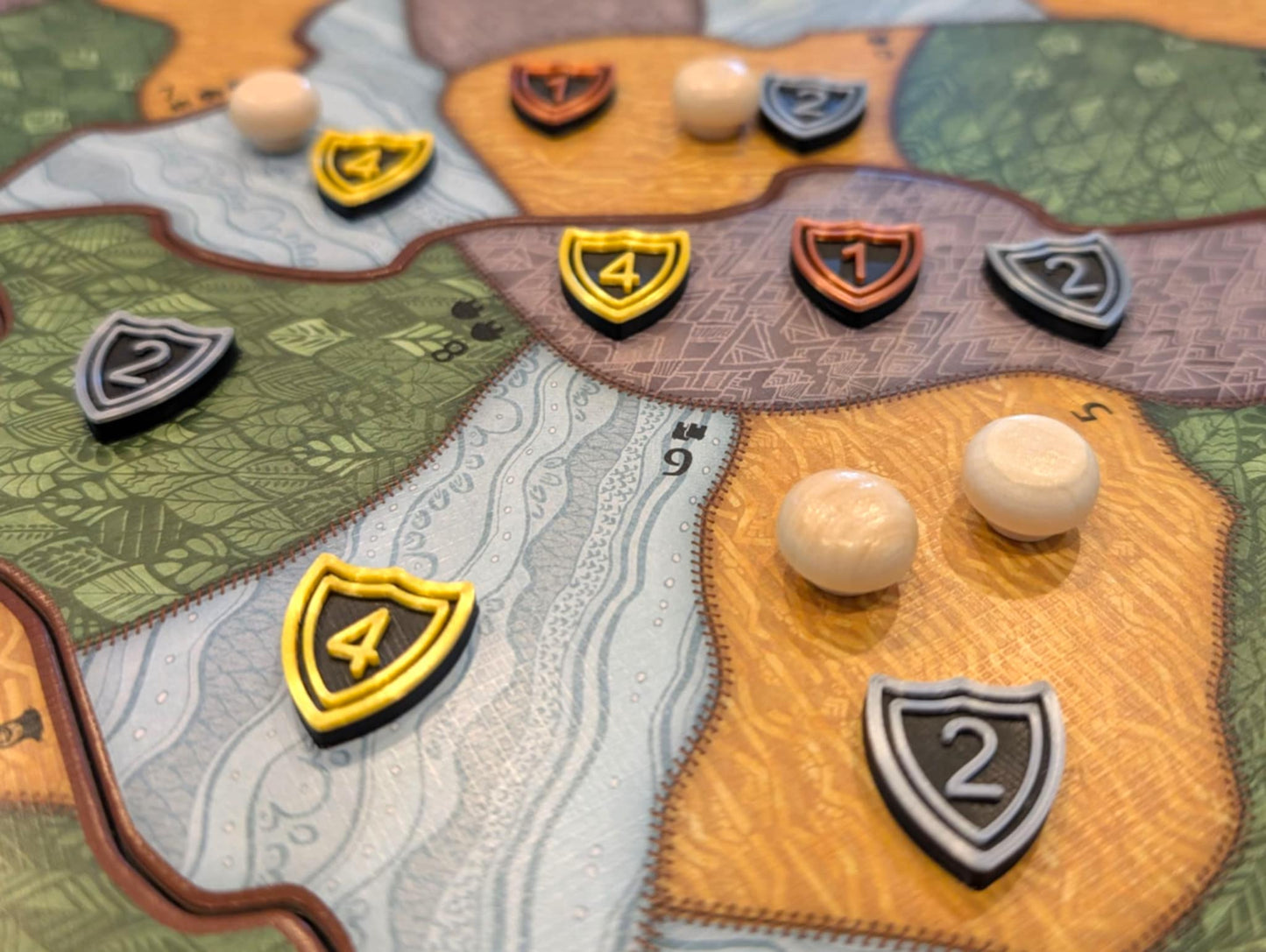 Spirit Island Defense Token Upgrade – 1, 2, 4 Values