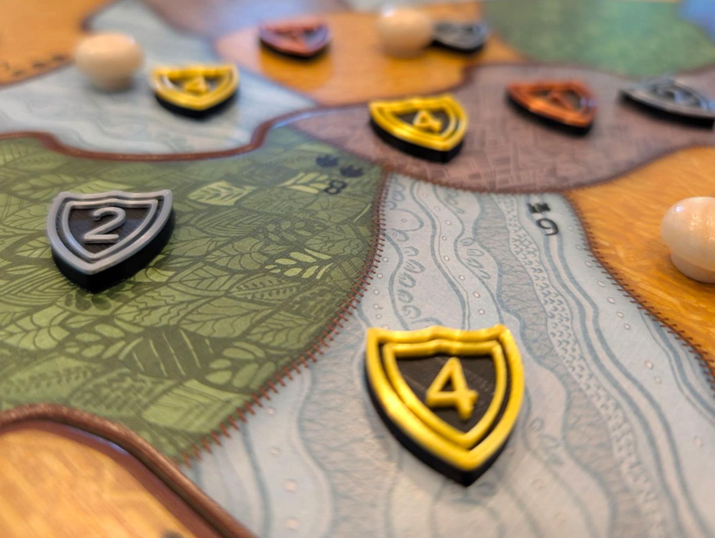 Spirit Island Defense Token Upgrade – 1, 2, 4 Values