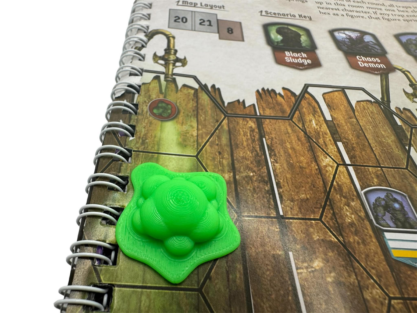Gloomhaven Poison Trap Markers – 3D Printed Terrain Tokens for RPG & Board Games (Set of 6) - Compatible with Gloomhaven Jaws of The Lion