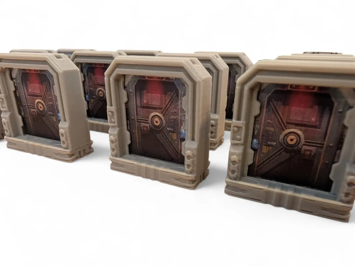 3D Doors for Nemesis Board Game – Sci-Fi Miniature Door Upgrades | Thematic Game Accessories