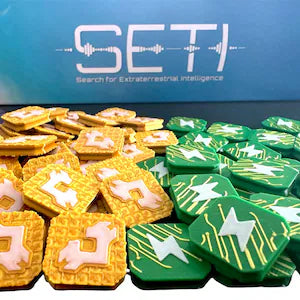 SETI Board Game 3D Tokens Upgrade Sets, Token, Holder, Markers