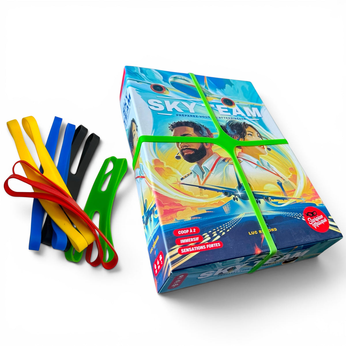 Rubber X Bands for Board Game Boxes — Small 12mm & Large 19.5mm — Card Game Box Bands, Random Colors, Set of 5 to 100