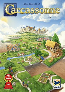 Carcassonne board game 3D printed upgrade pieces and meeples