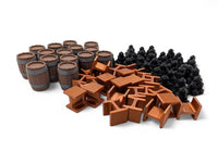 Brass Birmingham Resource Tokens Set – Deluxe Replacement for Coal, Iron & Beer Game Pieces