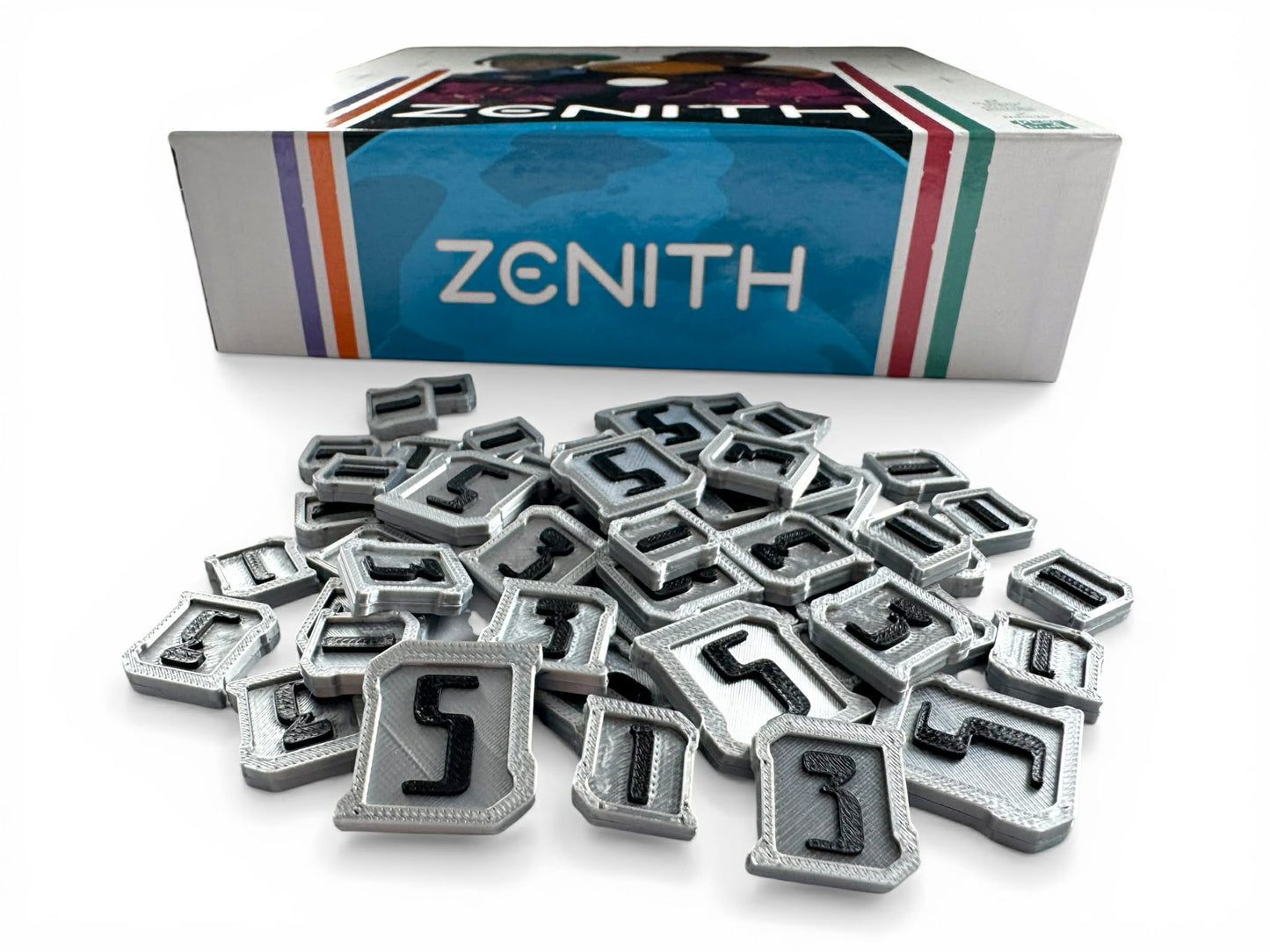 Zenith 3D Printed Credit Token Upgrade Set | Board Game Accessories | Sci-Fi Resource Tokens