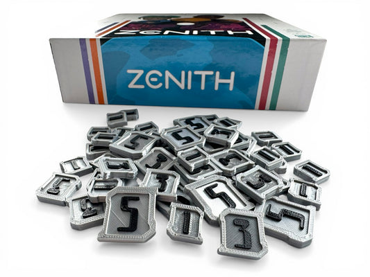 Zenith 3D Printed Credit Token Upgrade Set | Board Game Accessories | Sci-Fi Resource Tokens