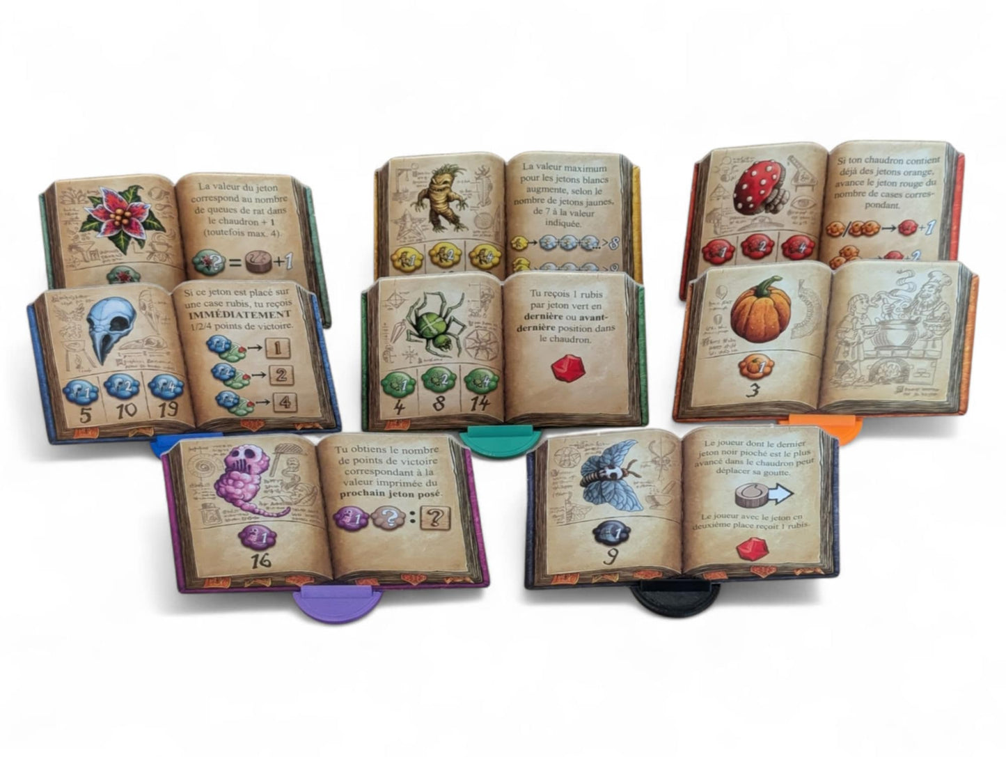 The Quacks of Quedlinburg Ingredient Book Holders (Set of 7 or 8) – Compatible with all Quacks of Quedlinburg Editions