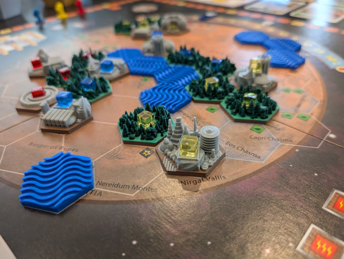 Terraforming Mars Tuiles 3D Multicolores