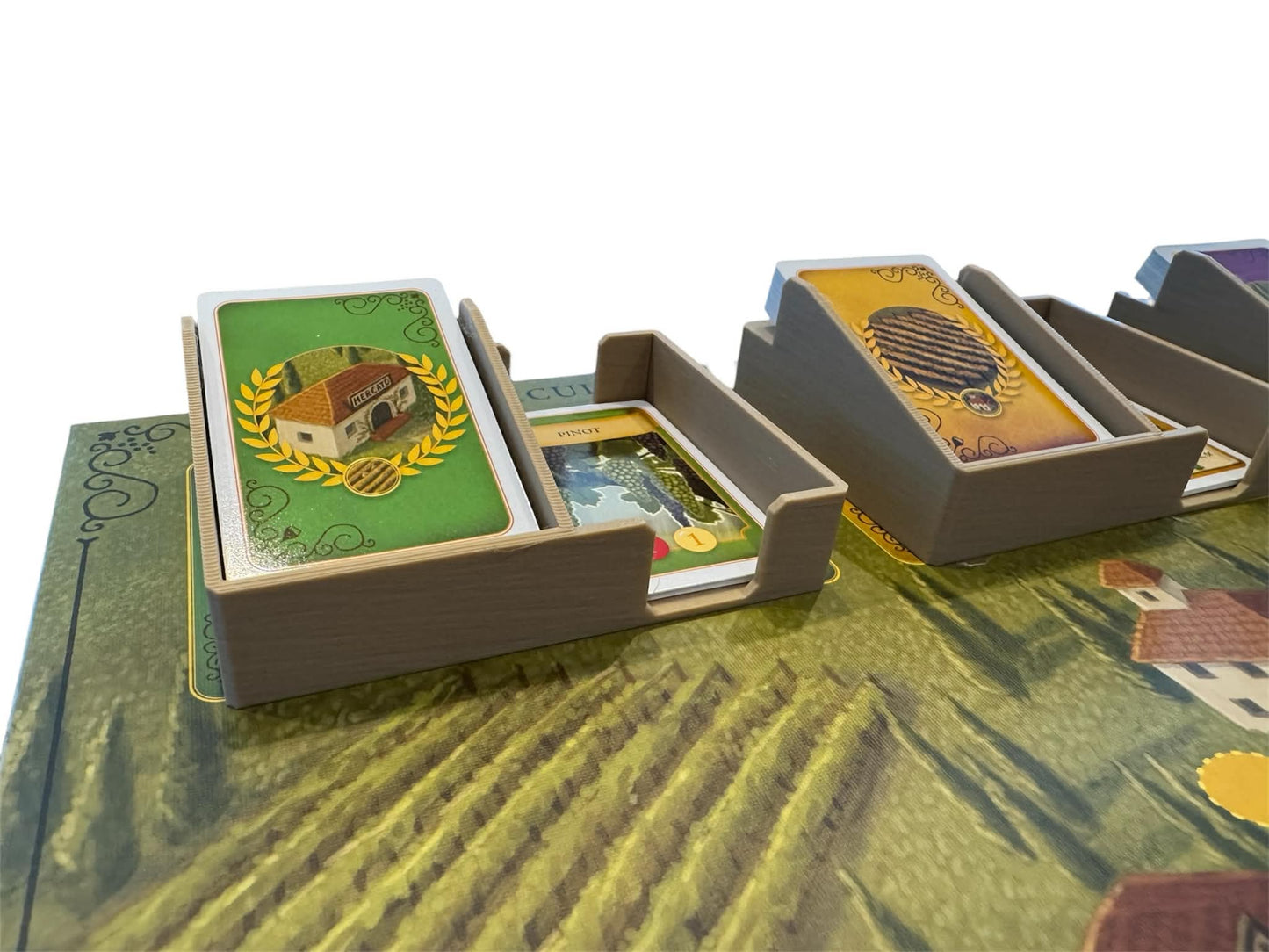 Unofficial Viticulture Draw and Discard Card Holder – Essentials Edition and Tuscany Expansion Deck Trays