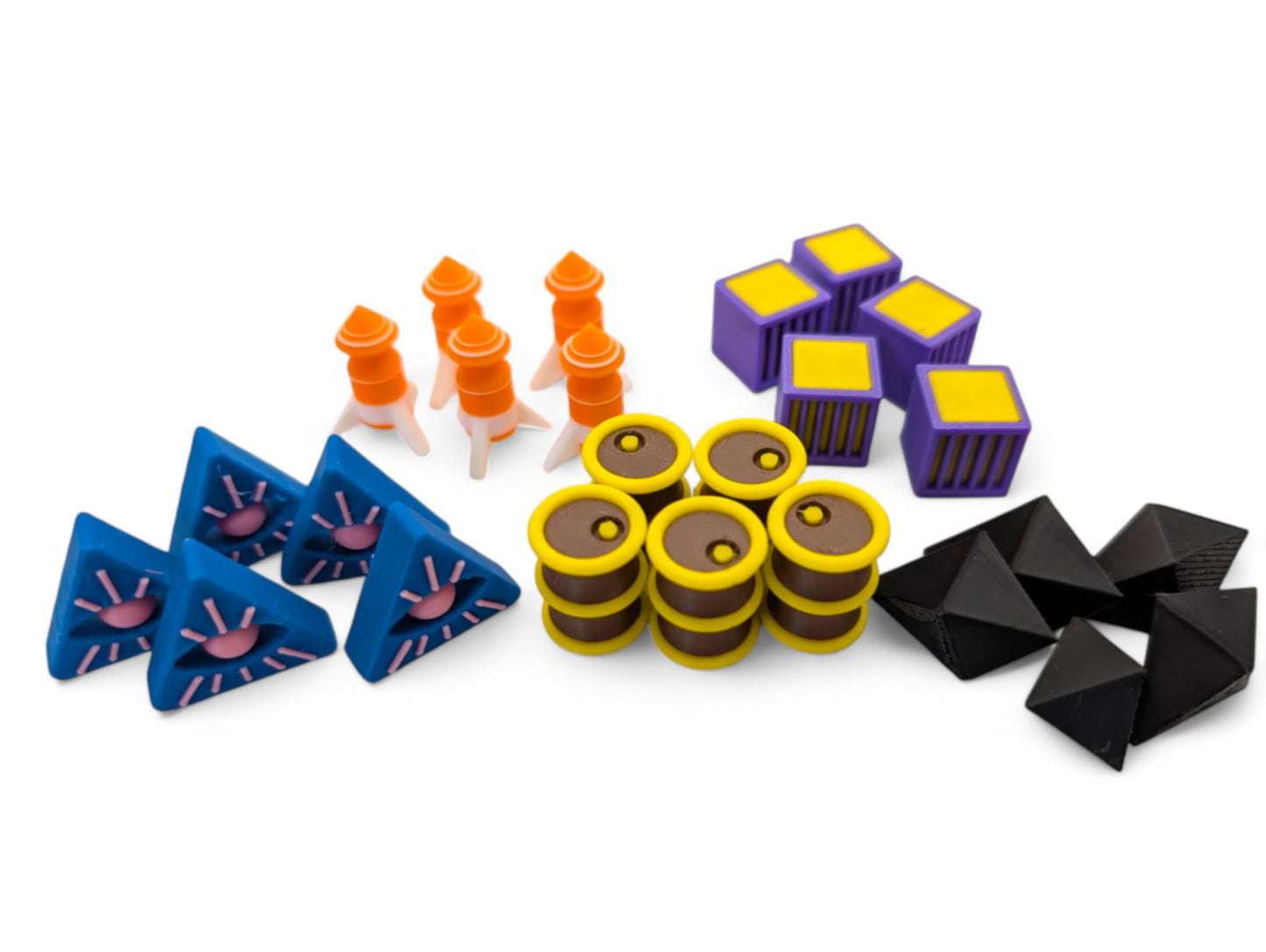 Arcs Board Game 3D Resource Tokens – Set of 25 (5 Types)