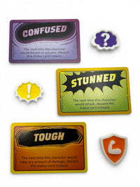 Marvel Champions LCG Status Tokens - 3D Upgrade Tokens - Stunned, Confused, Tough