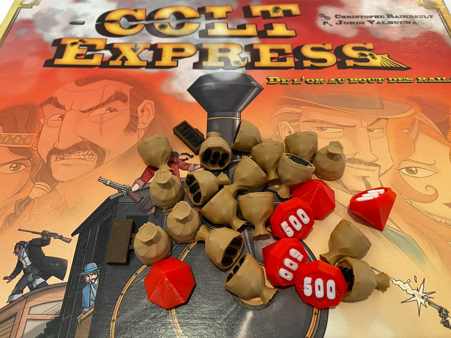 Colt Express 3D Printed Loot Tokens Upgrade | Gems, Purses & Strongboxes | Board Game Accessories
