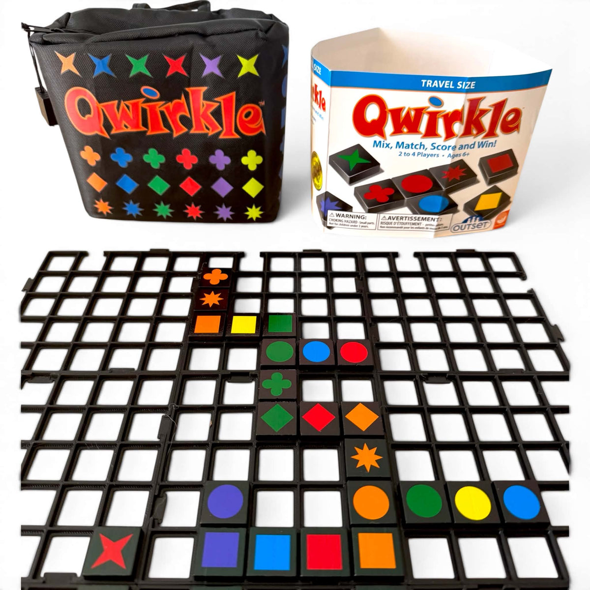 Qwirkle Travel Tile Grids – Board Game Organizer Accessory - Pack of 12
