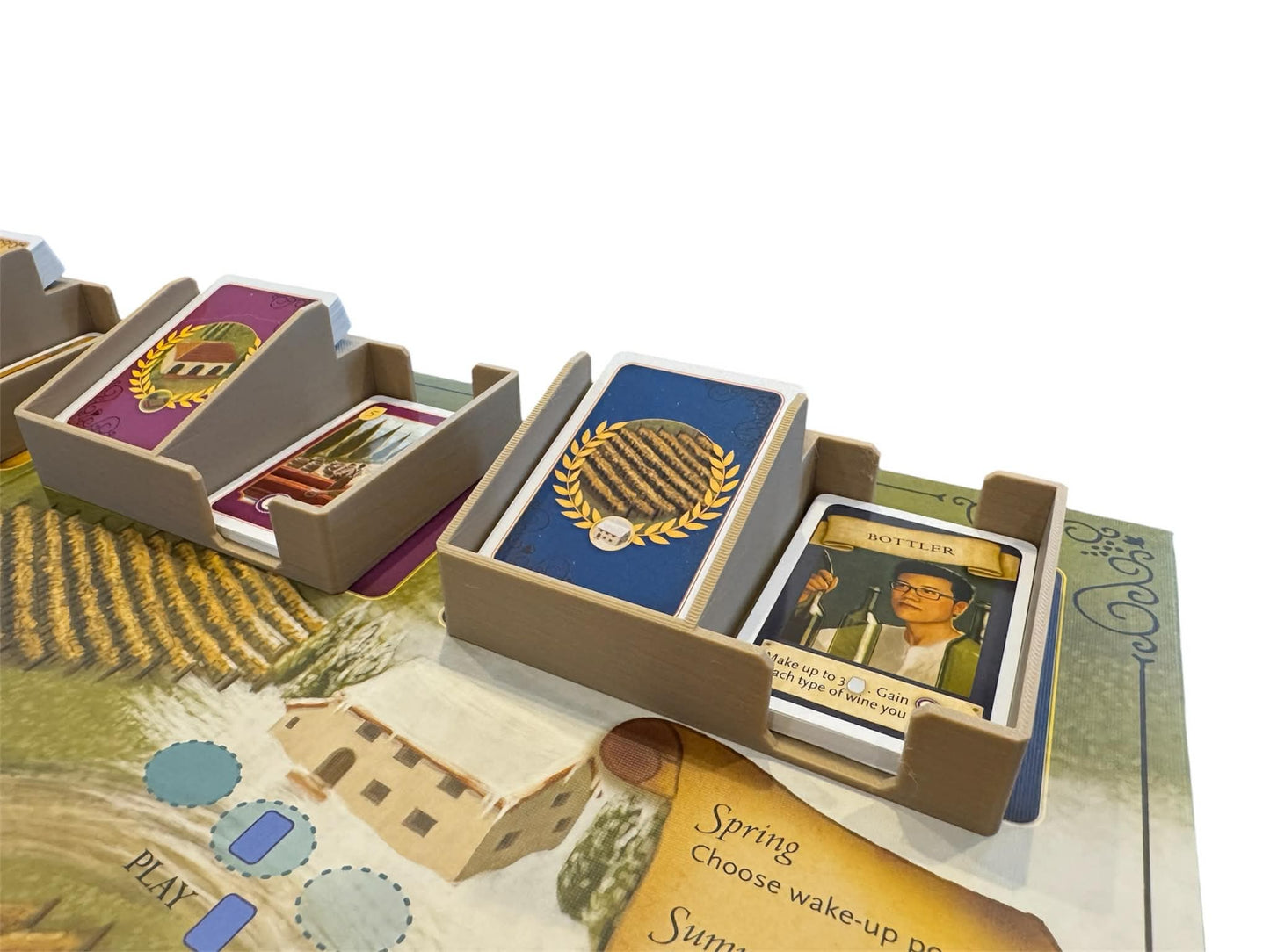 Unofficial Viticulture Draw and Discard Card Holder – Essentials Edition and Tuscany Expansion Deck Trays