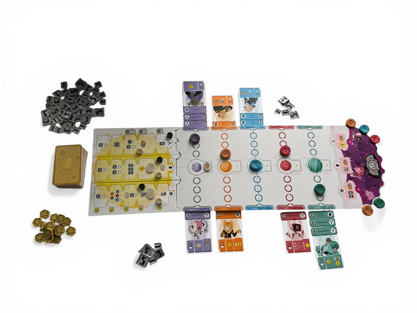 Zenith 3D Printed Credit Token Upgrade Set | Board Game Accessories | Sci-Fi Resource Tokens