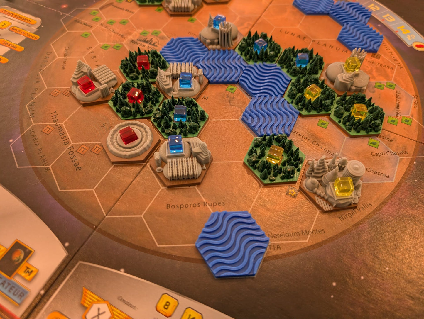Terraforming Mars Tuiles 3D Multicolores