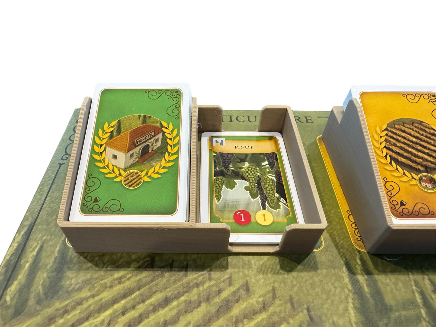 Unofficial Viticulture Draw and Discard Card Holder – Essentials Edition and Tuscany Expansion Deck Trays