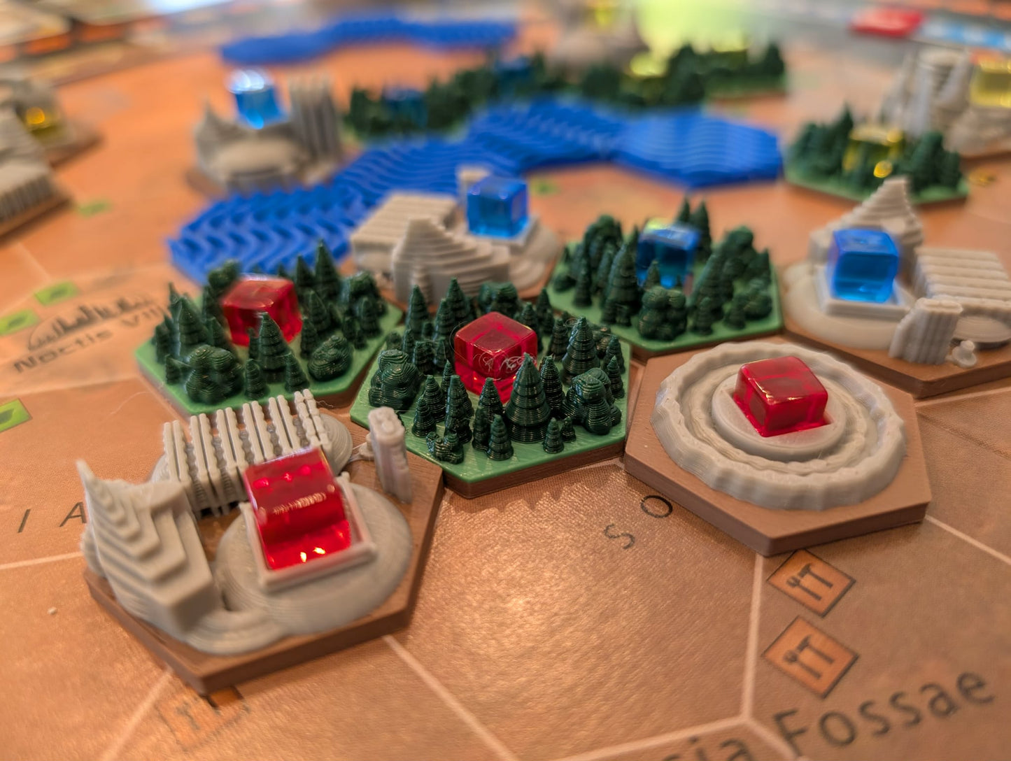 Terraforming Mars Tuiles 3D Multicolores