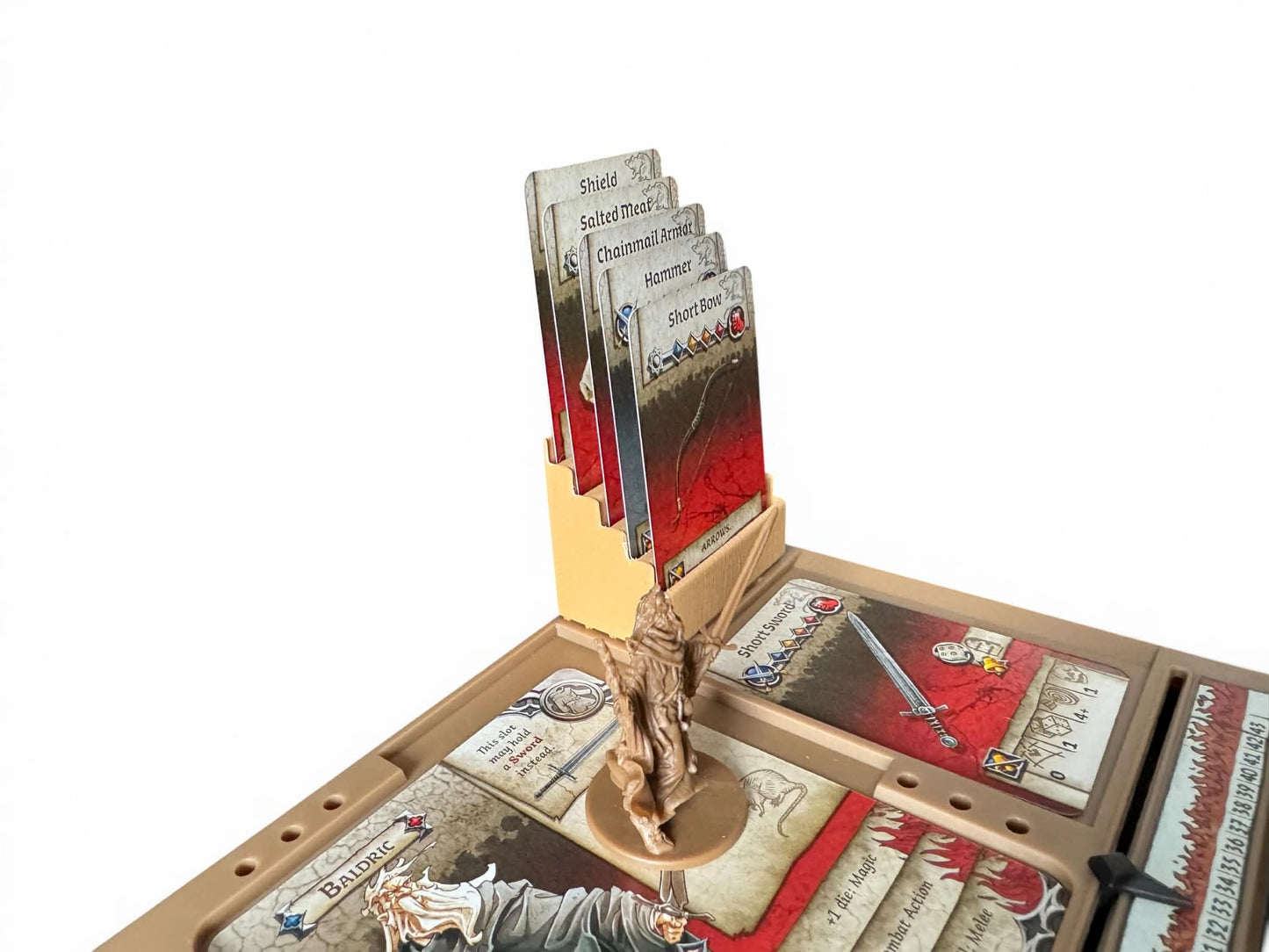 Zombicide Black Plague Card Holder Extension – 5-Slot Dashboard Upgrade | 3D Printed Accessory