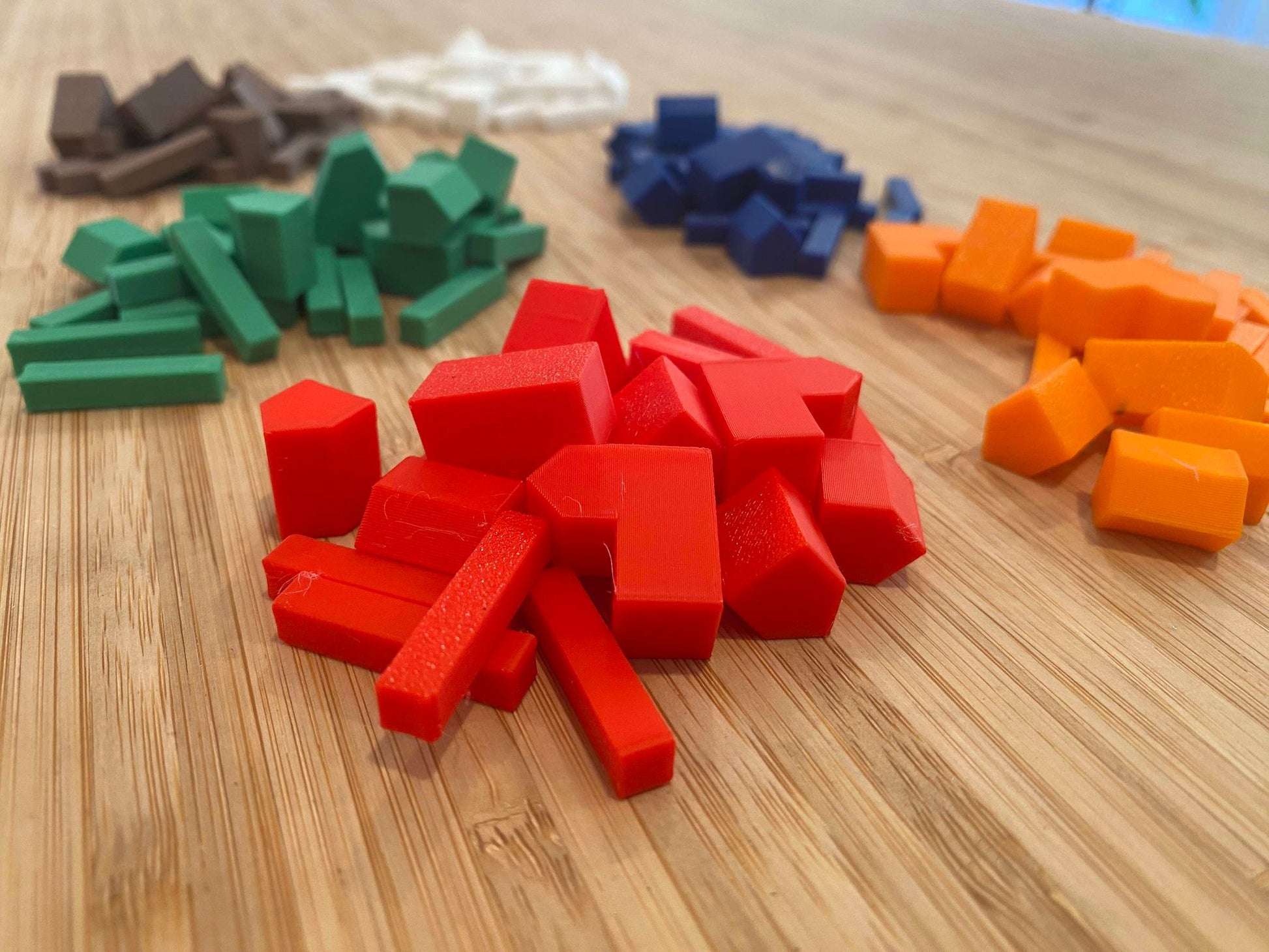 Catan replacement parts base set and exp close up