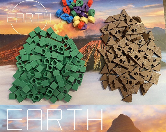 Earth Board Game Tokens all