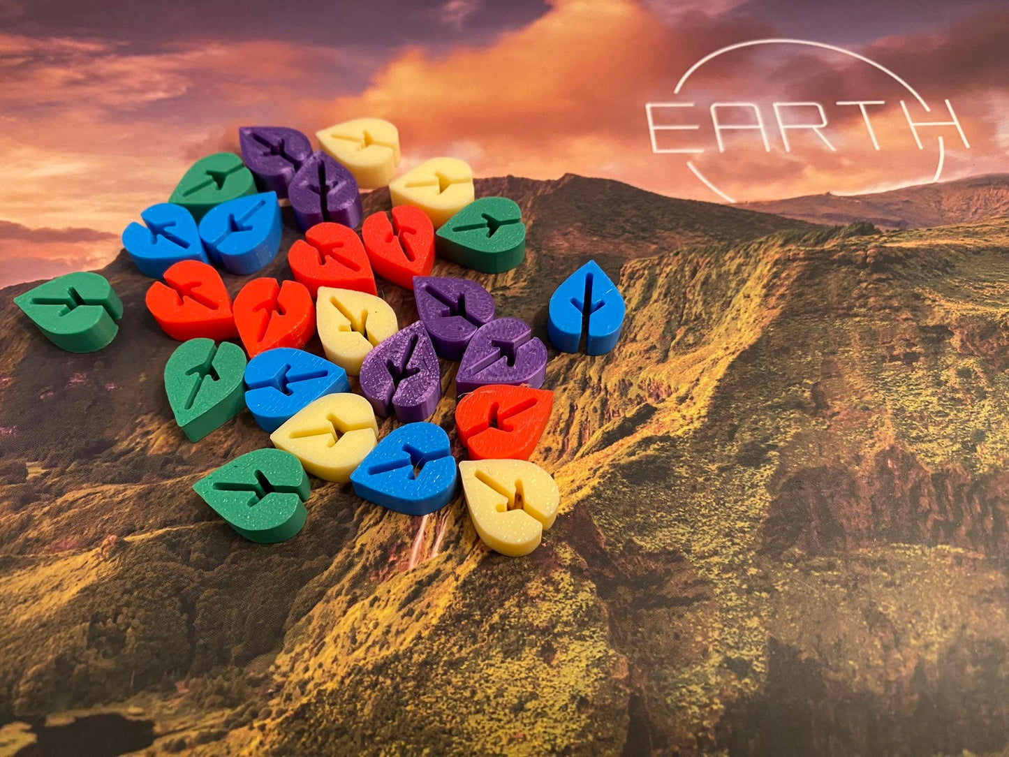 Earth Board Game player leaf Tokens