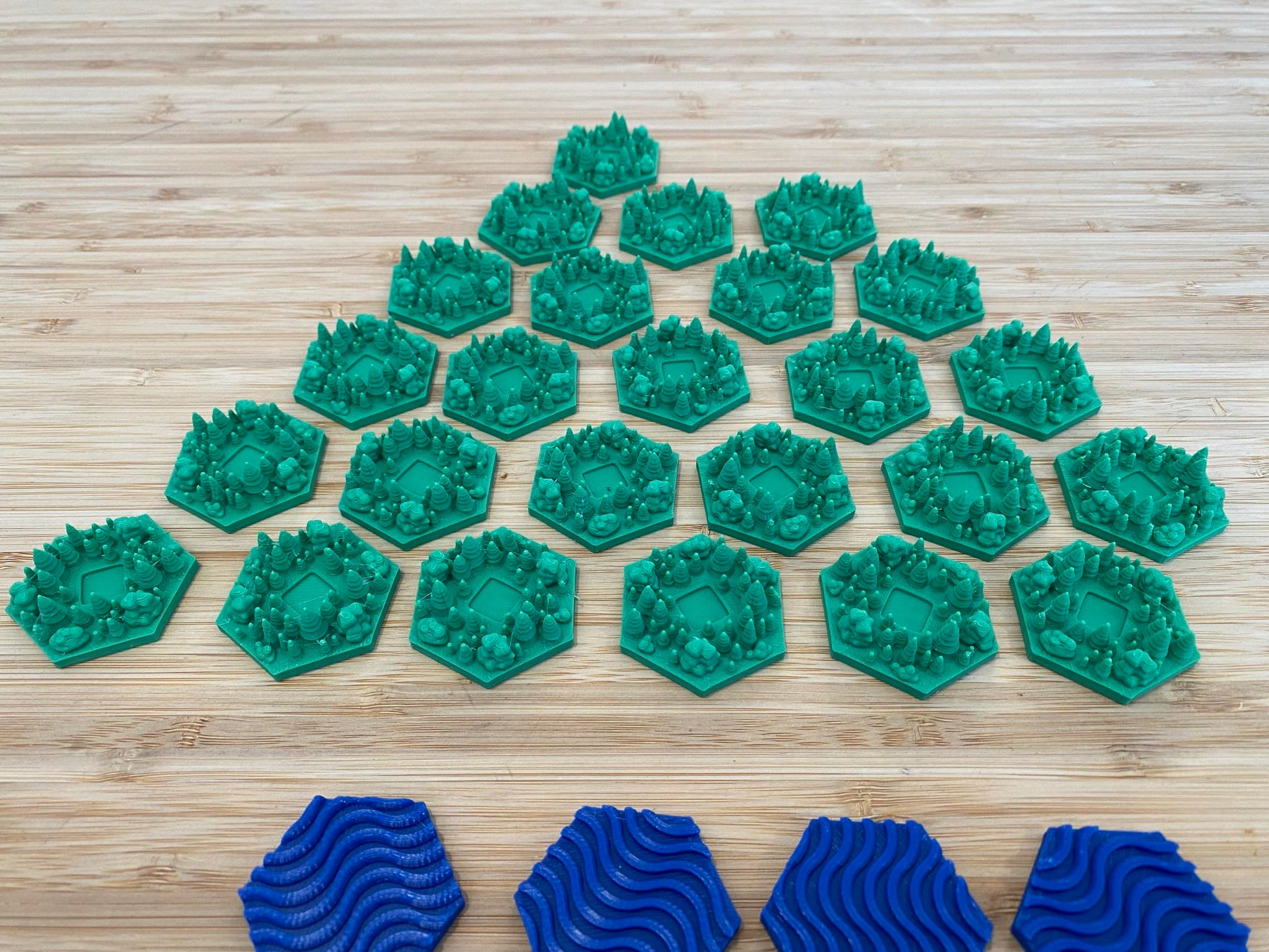 Terraforming mars forest tiles close up view