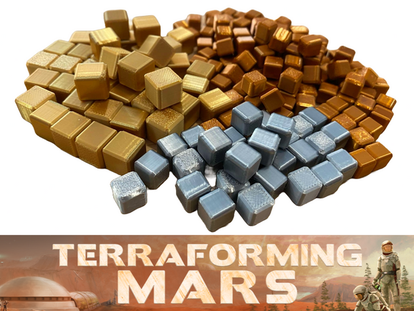 Terraforming Mars Replacement Resource Cubes | Upgraded Game Pieces | Board Game Accessories