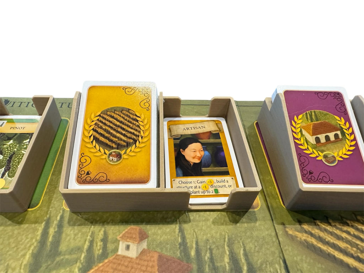 Unofficial Viticulture Draw and Discard Card Holder – Essentials Edition and Tuscany Expansion Deck Trays