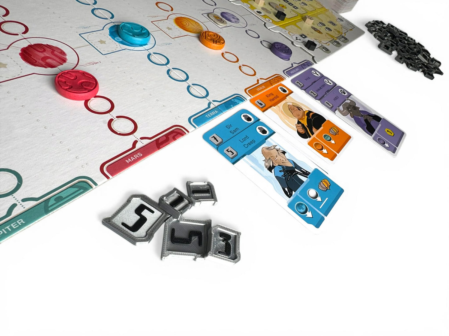 Zenith 3D Printed Credit Token Upgrade Set | Board Game Accessories | Sci-Fi Resource Tokens