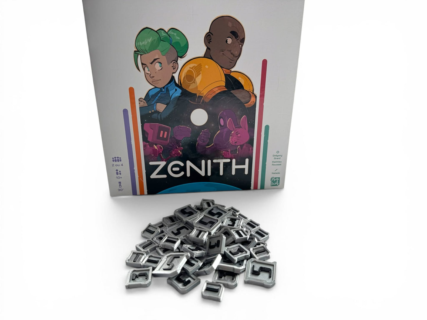 Zenith 3D Printed Credit Token Upgrade Set | Board Game Accessories | Sci-Fi Resource Tokens