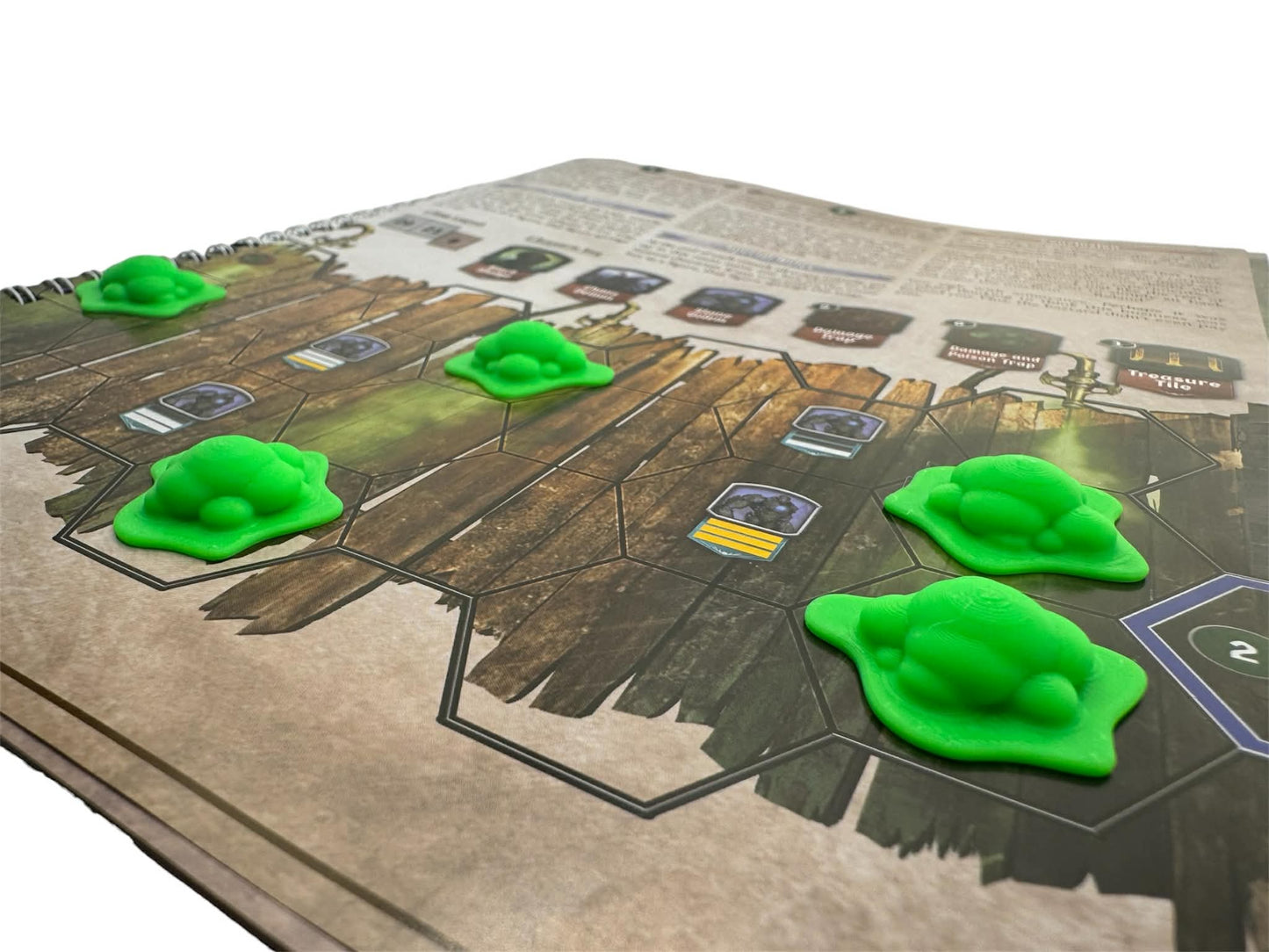 Gloomhaven Poison Trap Markers – 3D Printed Terrain Tokens for RPG & Board Games (Set of 6) - Compatible with Gloomhaven Jaws of The Lion