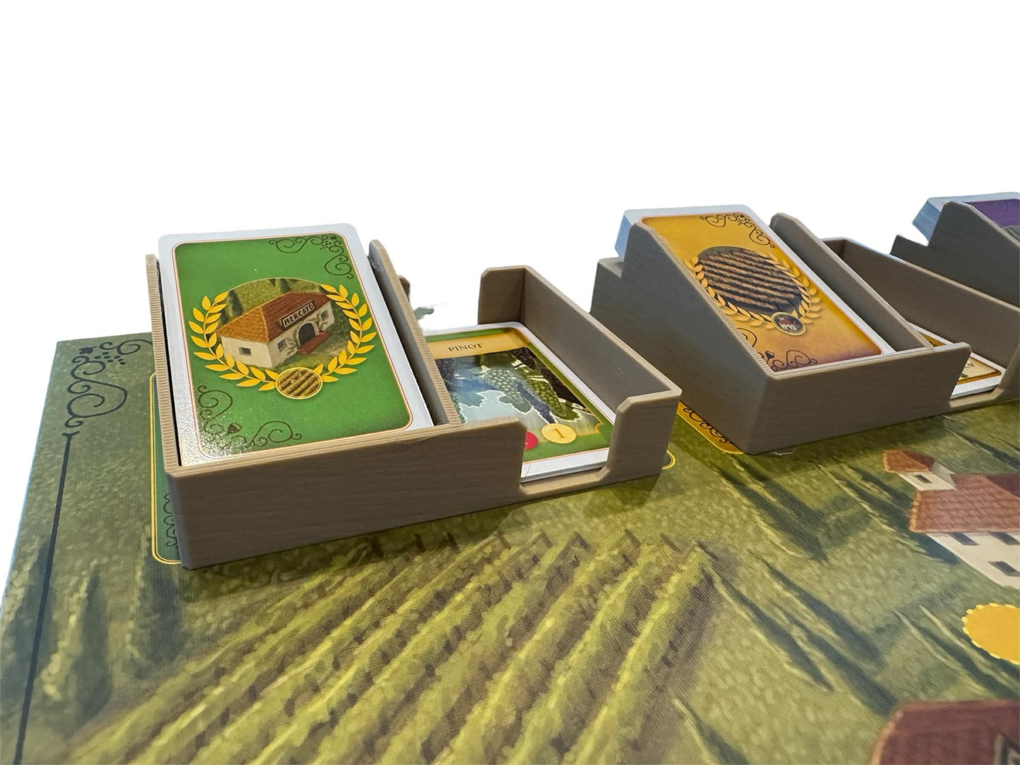 Unofficial Viticulture Draw and Discard Card Holder – Essentials Edition and Tuscany Expansion Deck Trays