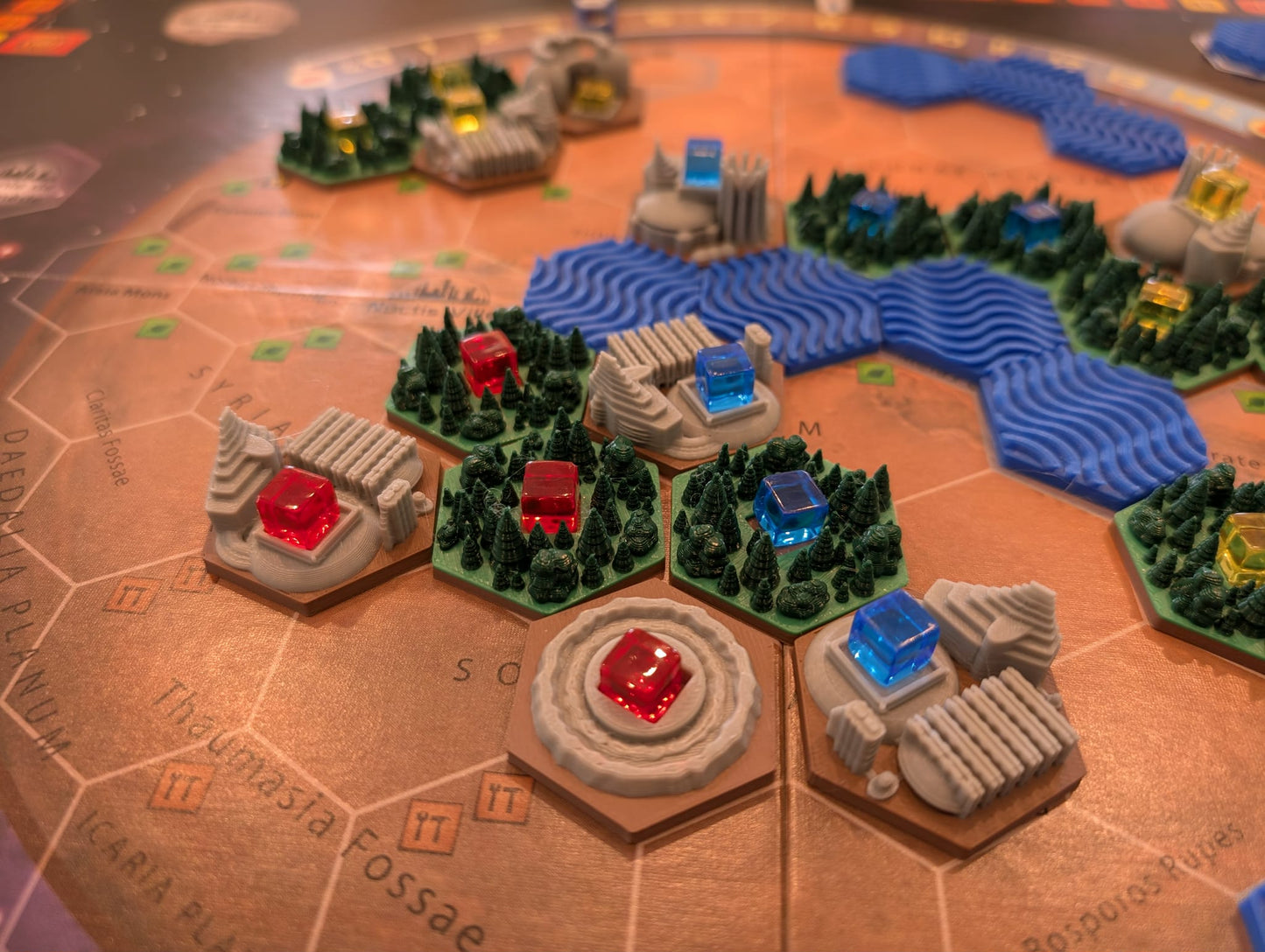 Terraforming Mars Tuiles 3D Multicolores