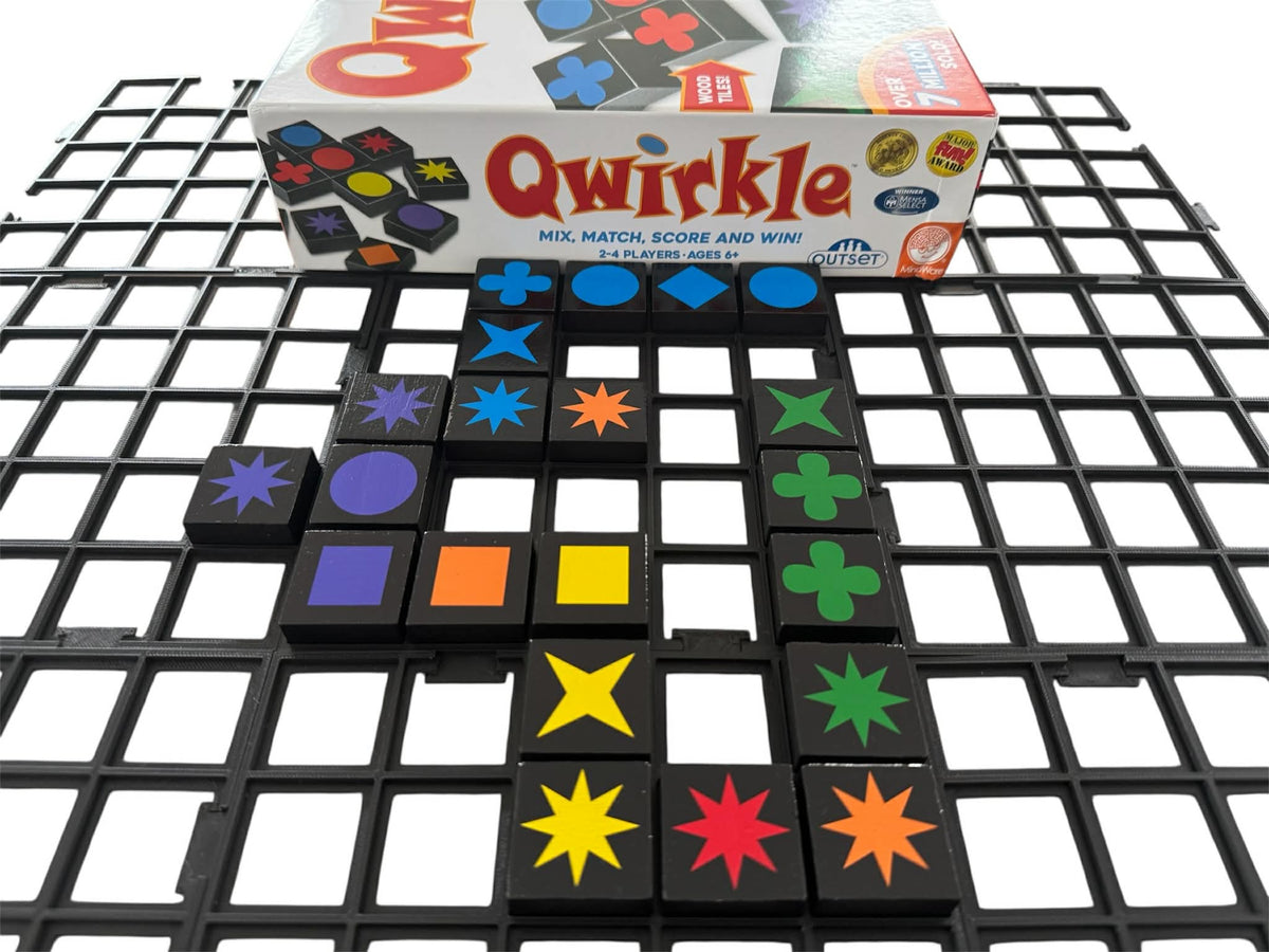 Qwirkle 9x9 Grid Board – 3D Printed Tile Grids – Pack of 9 – Board Game Upgrade