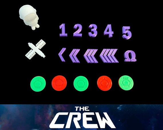 The Crew Board Game 3D tokens