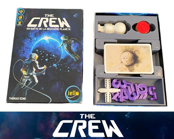 The crew board game insert and tokens