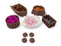 Everdell Resource Holders – Twigs, Amber, Pebbles & Berries – Trunk, Boat, Baskets + 4 Card Holders – Pearlbrook Compatible