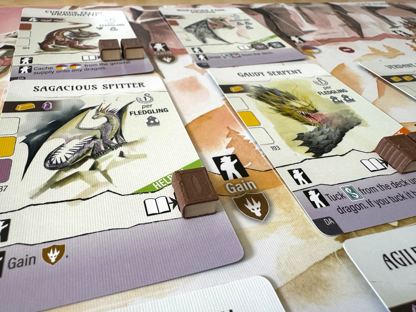 Wyrmspan Dragon Academy Training Tokens | 45 Book Tokens Replace Wooden Cubes | 3D Printed Board Game Upgrade | Expansion Accessories